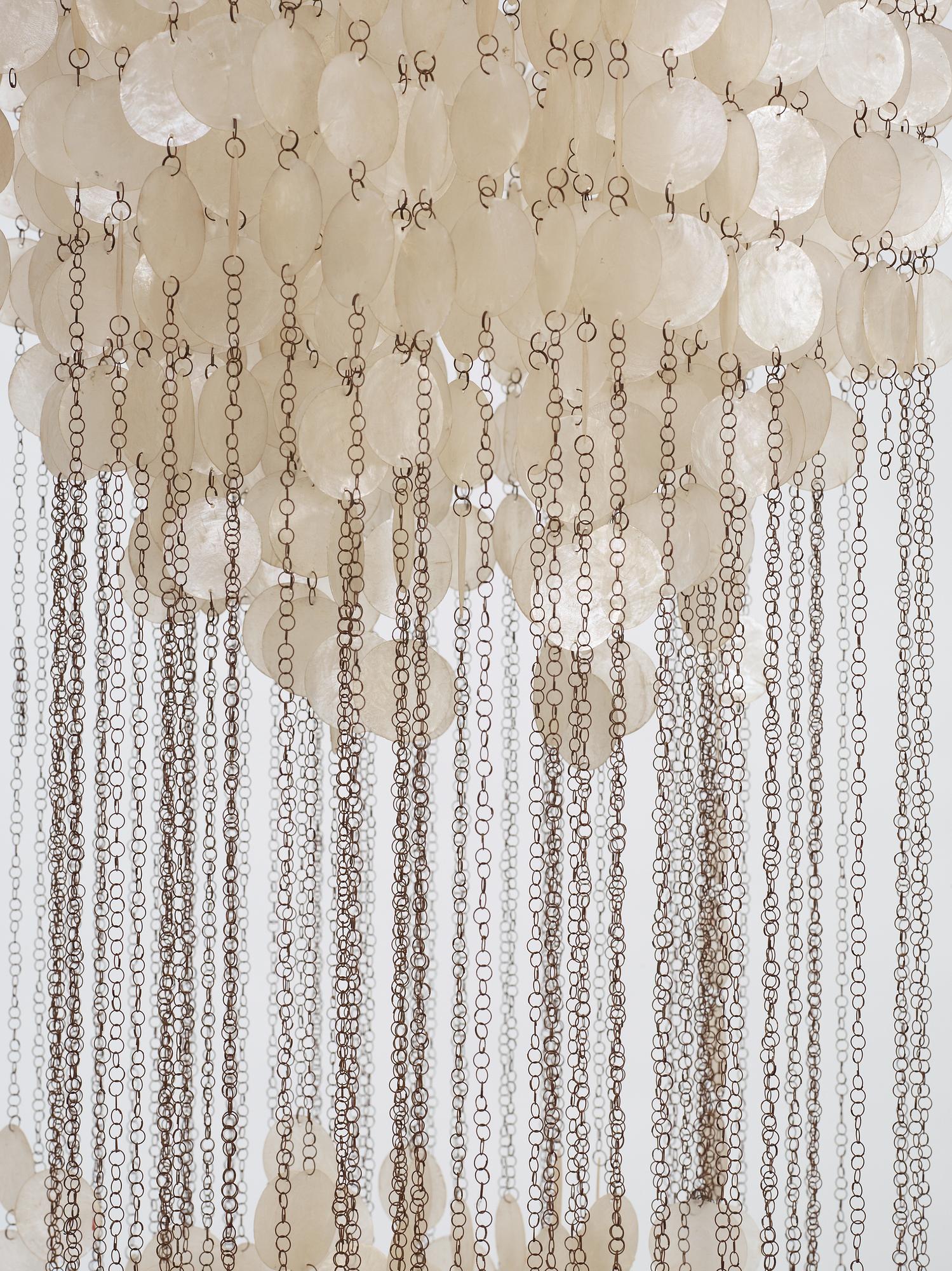 A Verner Panton shell chandelier 'Fun 3 DM', Denmark 1960's.