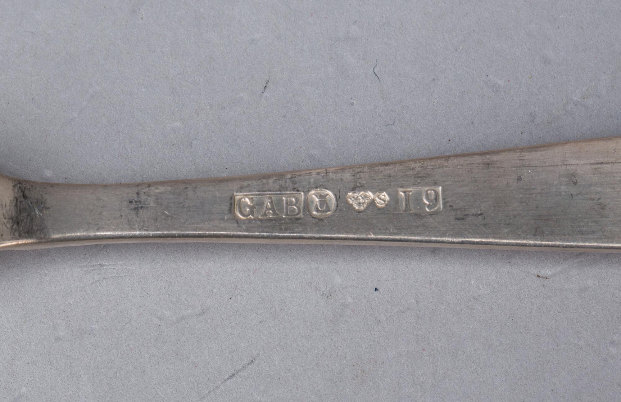 BESTICK, 108 delar, silver. G.A.B div årtal, "Rosenholm". Ca 3600g inkl stålblad).