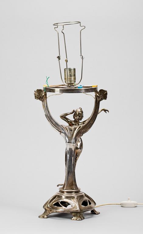 BORDSLAMPA, vitmetall, jugend, 1900-talets början.