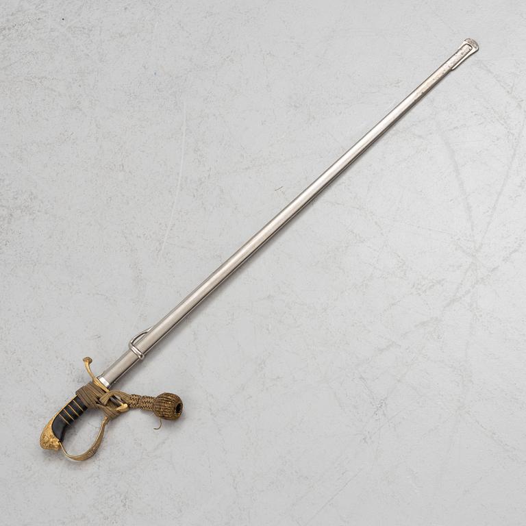 Sabre, Swedish, m/1899 for infantry officer, with scabbard.