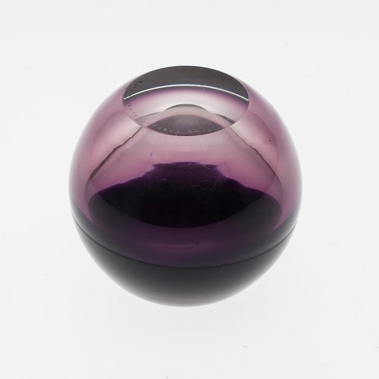 KONSTFÖREMÅL, glas, "Åskboll" signerad Timo Sarpaneva Iittala -56.