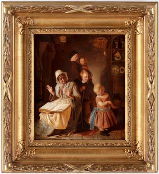 THOMAS WEBSTER, hans art, olja på pannå.