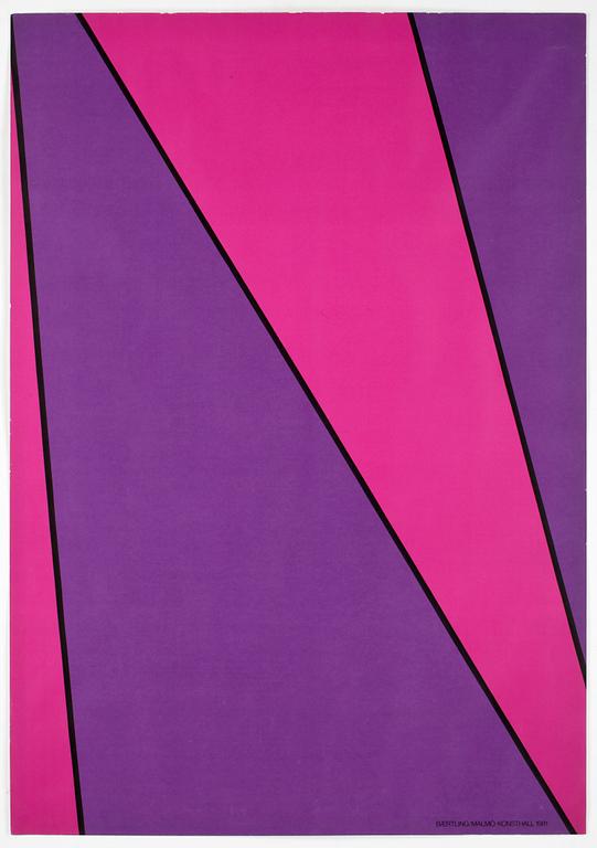 OLLE BAERTLING, efter, utställningsaffish, Malmö konsthall 1981.