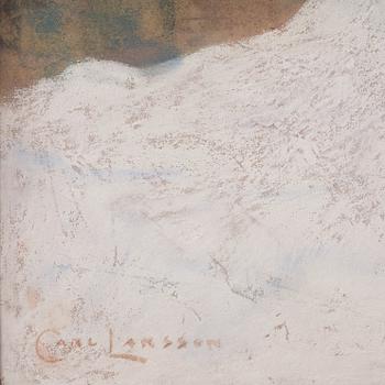 Carl Larsson, "Snö i Grez".