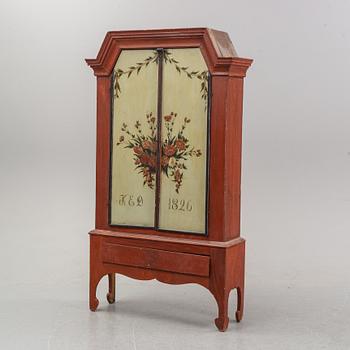 A painted cabinet from Jämtland, dated 1826.
