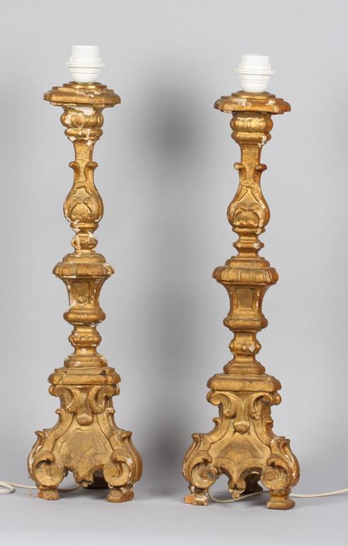 BORDSARMATURER, ett par, barockstil, 1800/1900-tal.