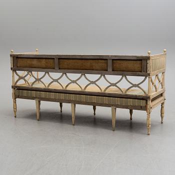 a late Gustavian sofa, early 18th century.