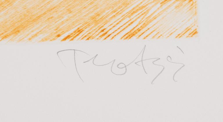 Ulf Trotzig, "King Sweeney", portfolio with nine colour etchings.