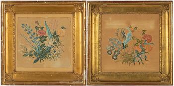 Okänd konstnär, tidigt 1800-tal, Blommor, ett par.