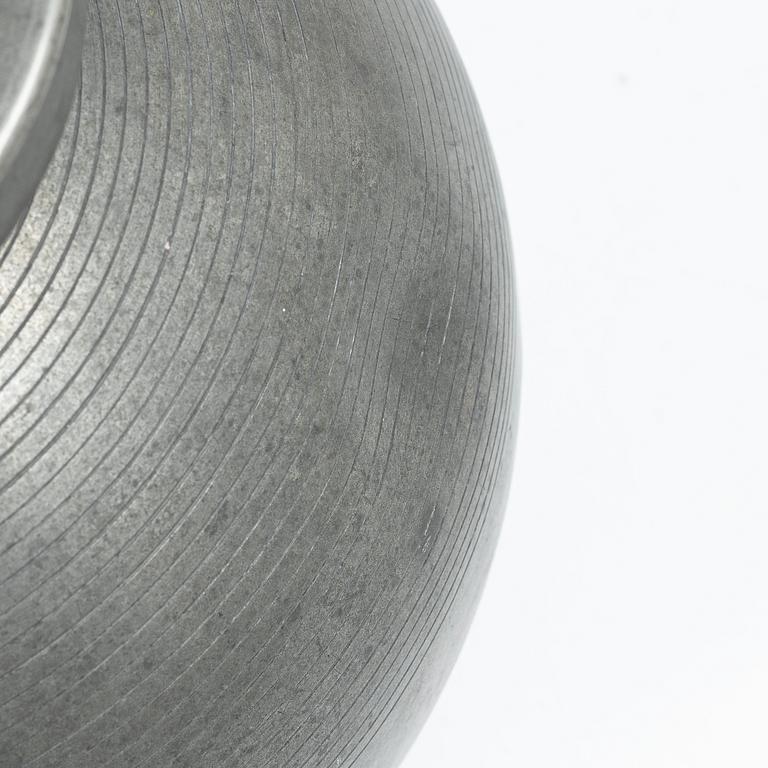 Sylvia Stave, Vase, pewter, model 5496, C.G. Hallberg, Stockholm, 1936.