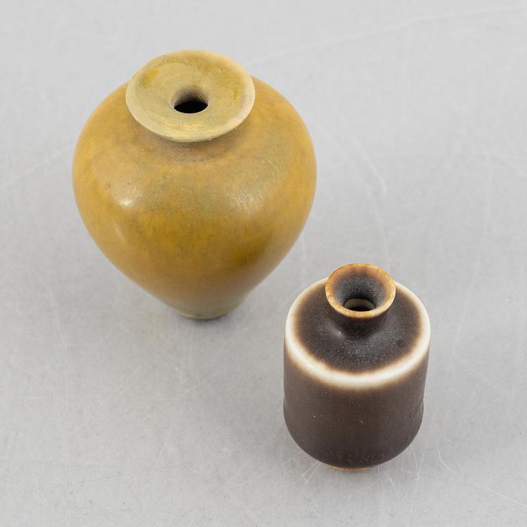Berndt Friberg, two stoneware vases, Gusatvsbergs studio.
