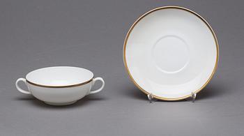 SERVISDELAR, , benporslin. 53+13 delar, Gustavsberg, 1900-talets andra hälft.