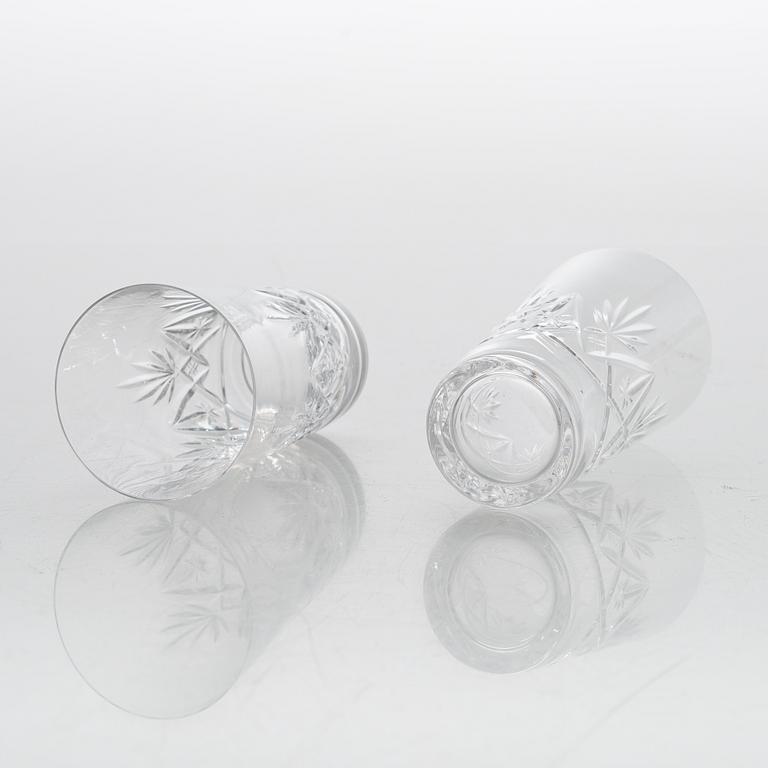 An 'Yrjö' crystal glassware set, 58 pieces, Riihimäen Lasi, Finland, latter half of the 20th century.