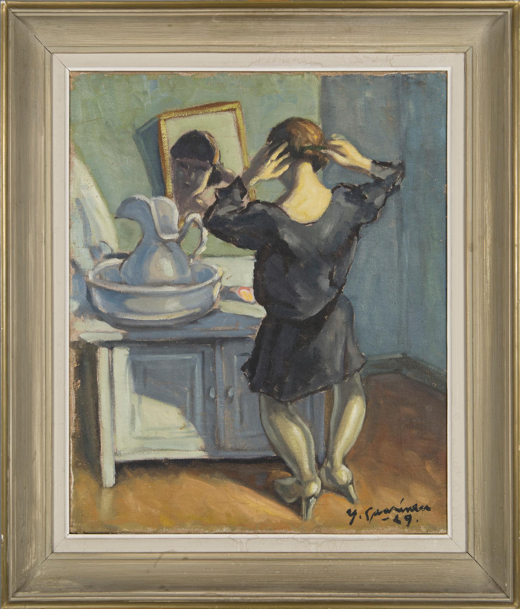 Yrjö Saarinen, 'Matkustajakodissa' (In a hostel).