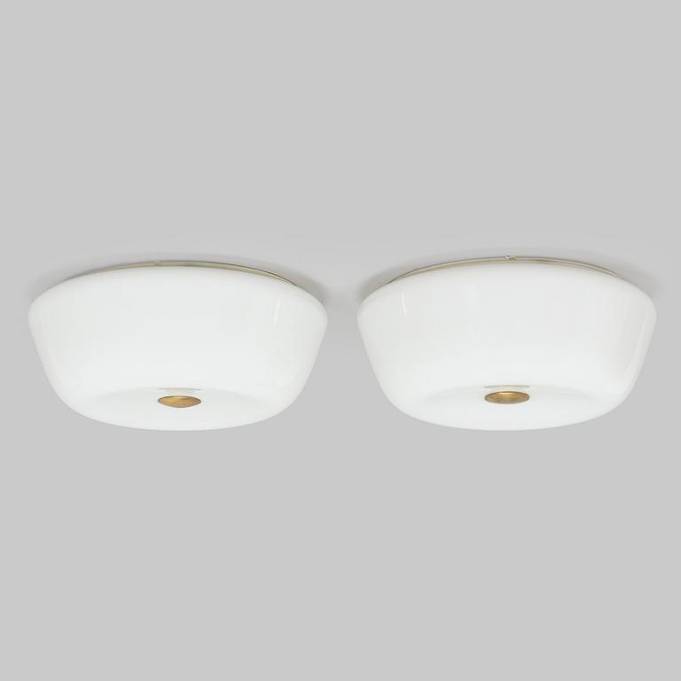 Lisa Johansson-Pape, A set of two mid-20th century ceiling lights, model 1116, Orno, Finland.