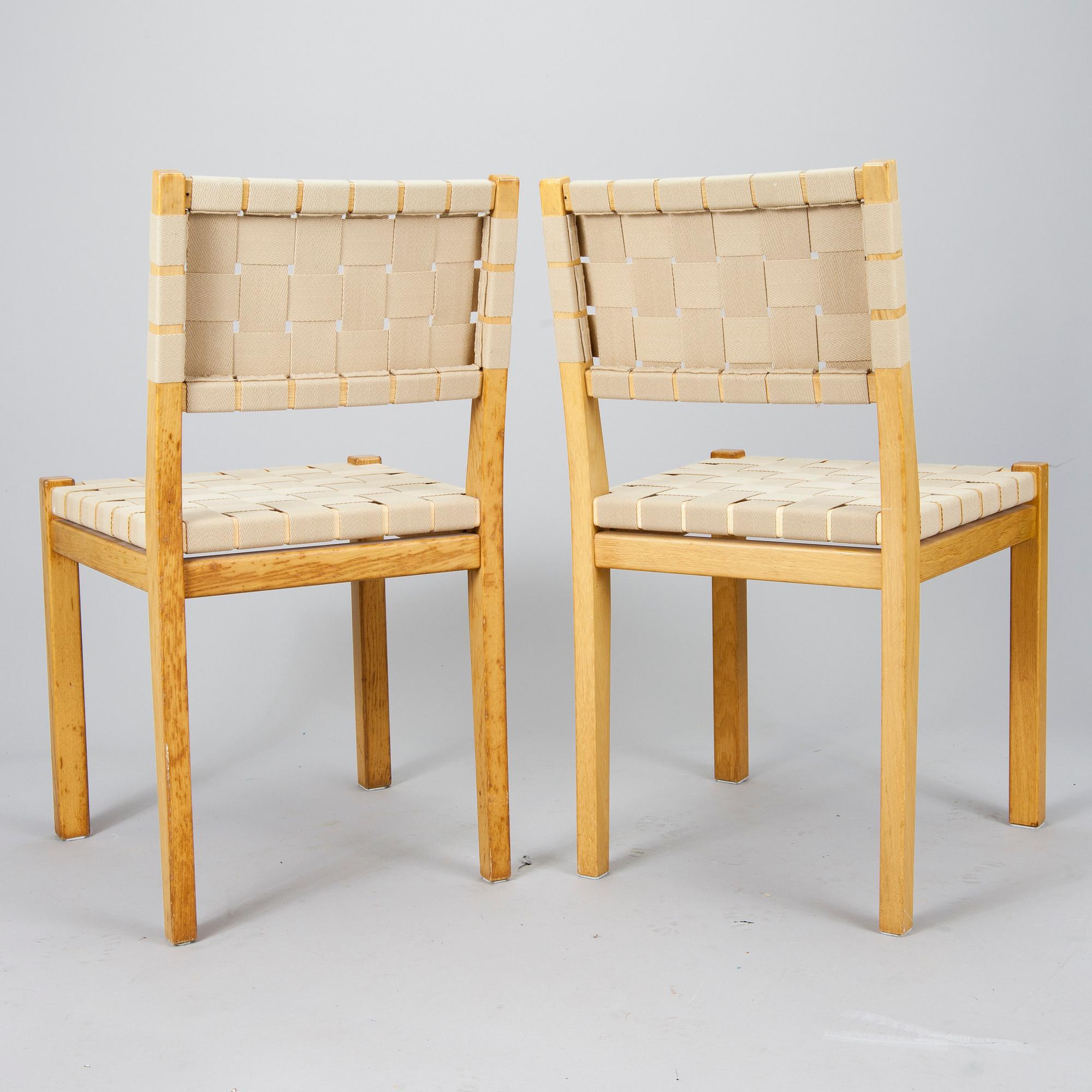 MATBORD H92, Alvar Aalto, samt STOLAR, 6 st,  615, Aino Aalto, Artek.