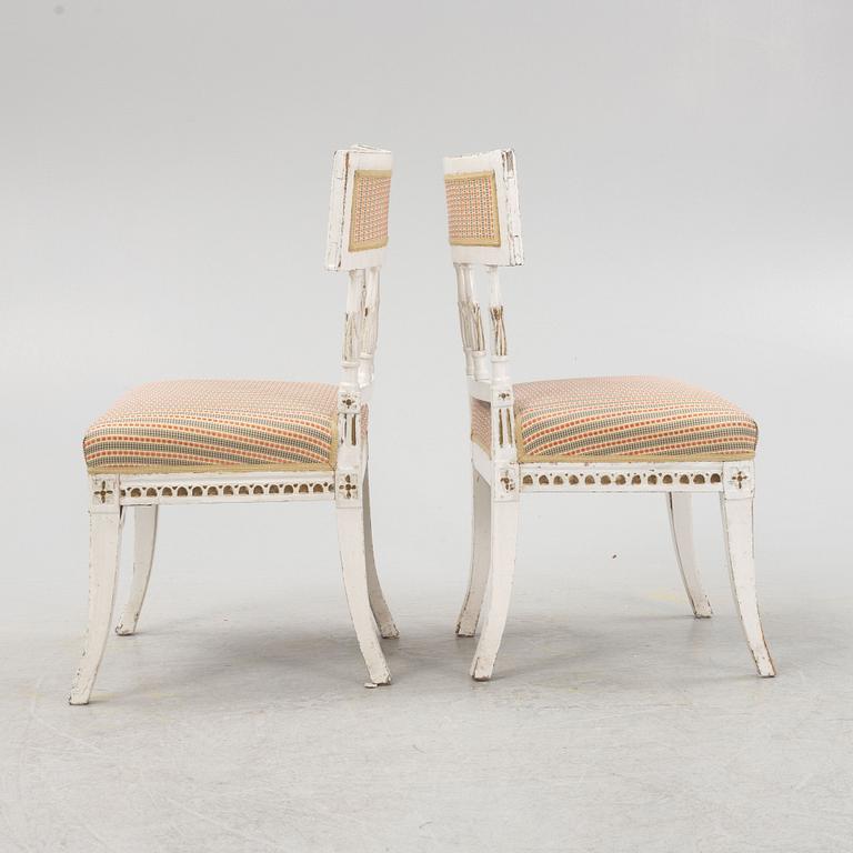 Stolar, ett par, Sengustavianska, 1700-talets slut.