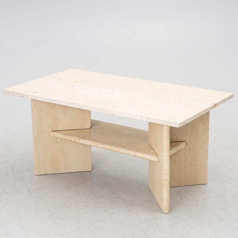 Coffee table, travertine, 1980s.