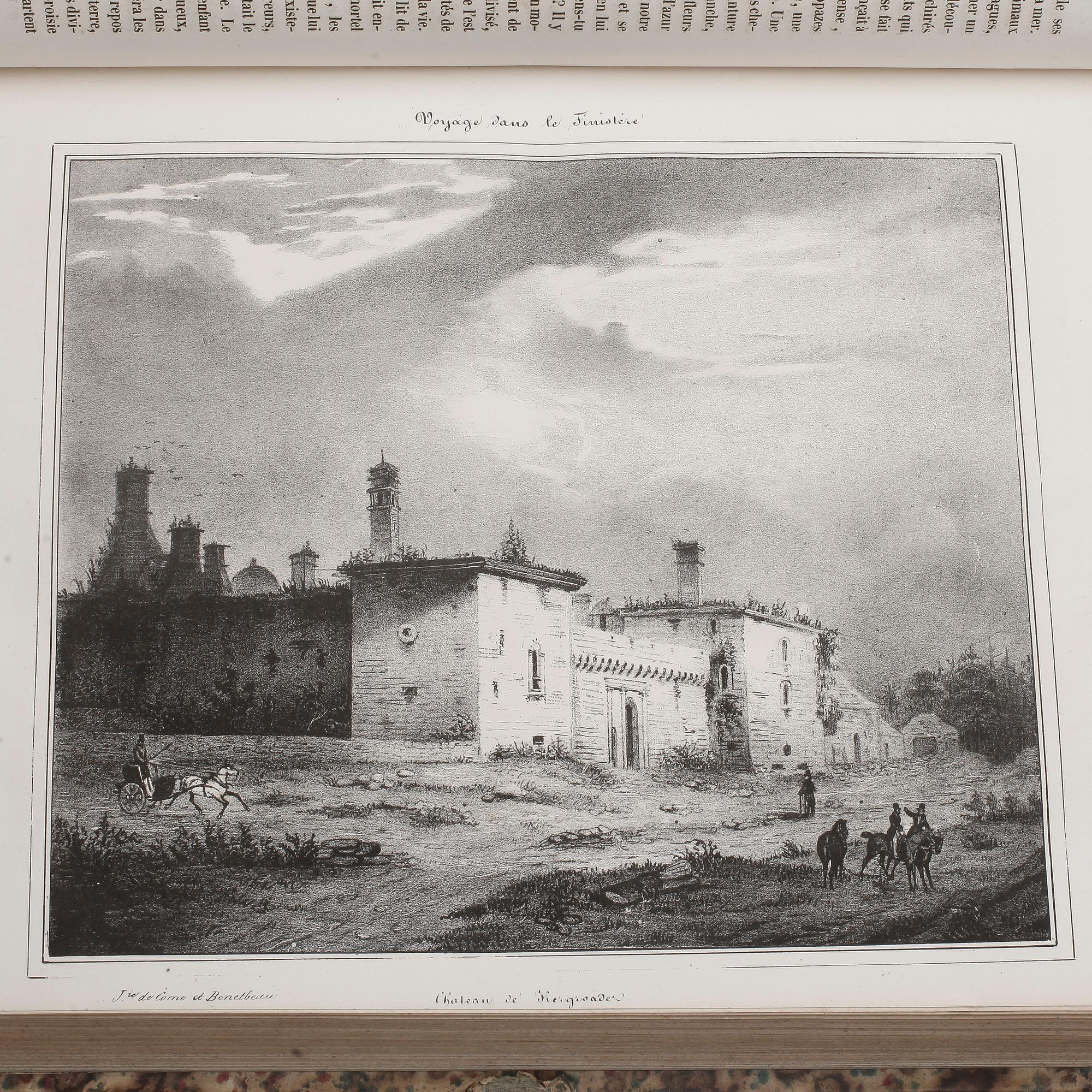 BOK, "Voyage Dans Le Finistère", reviderad upplaga efter Jaques Cambry av Émile Souvestre, Frankrike, 1835.