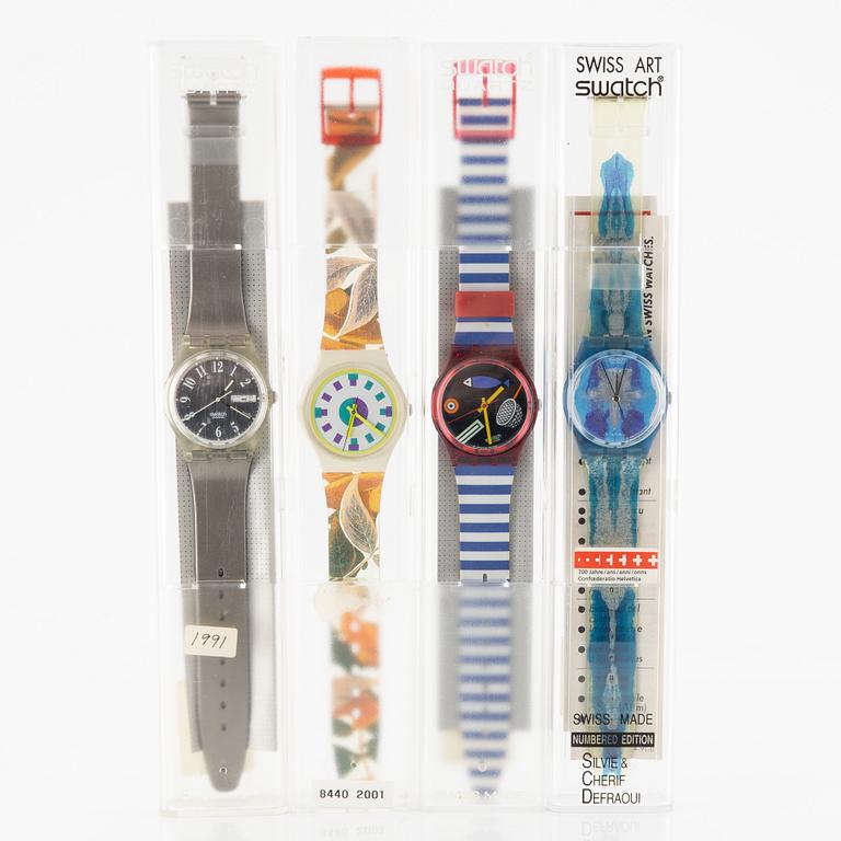 Parti med 18 Swatch-klockor från omkring 1990, "No Reserve".