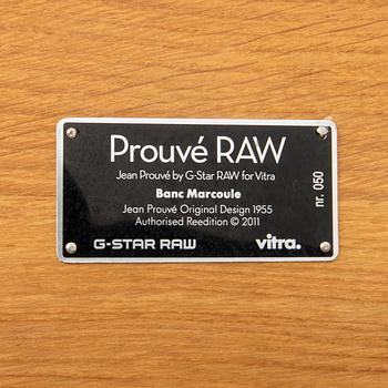 Jean Prouvé, bänk, "Marcoule", G-Stars Raw, Limited edition, no 050, Vitra 2011.