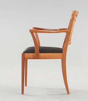 A Josef Frank mahogany and rattan armchair, Svenskt Tenn, model 1165.