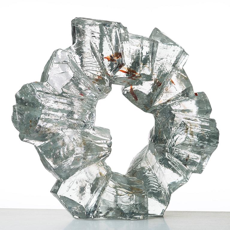 Edvin Öhrström, a "Korona" cast glass sculpture, Lindshammar, Sweden 1960's.