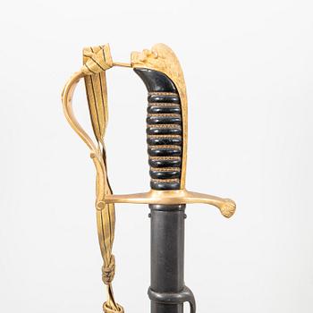 A Swedish sabre, 1899 infantry officer's pattern, with scabbard.