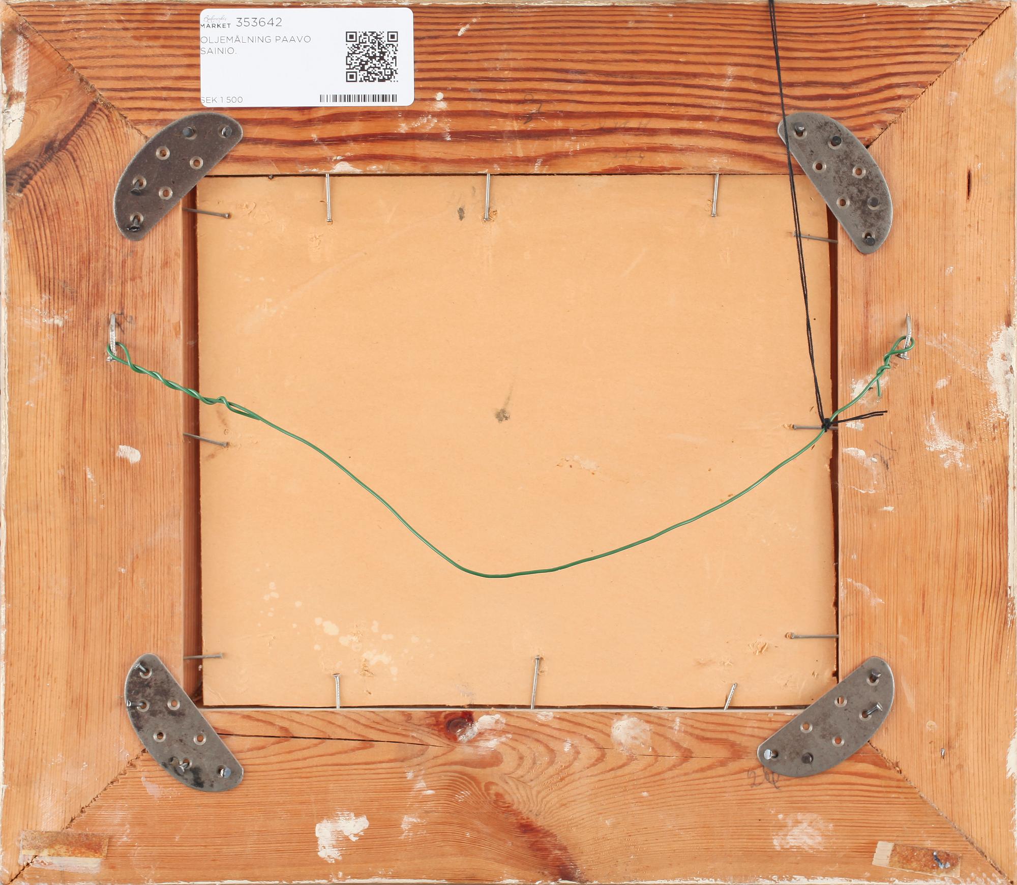 PAAVO SAINIO, olja på pannå, signerad och daterad -48.