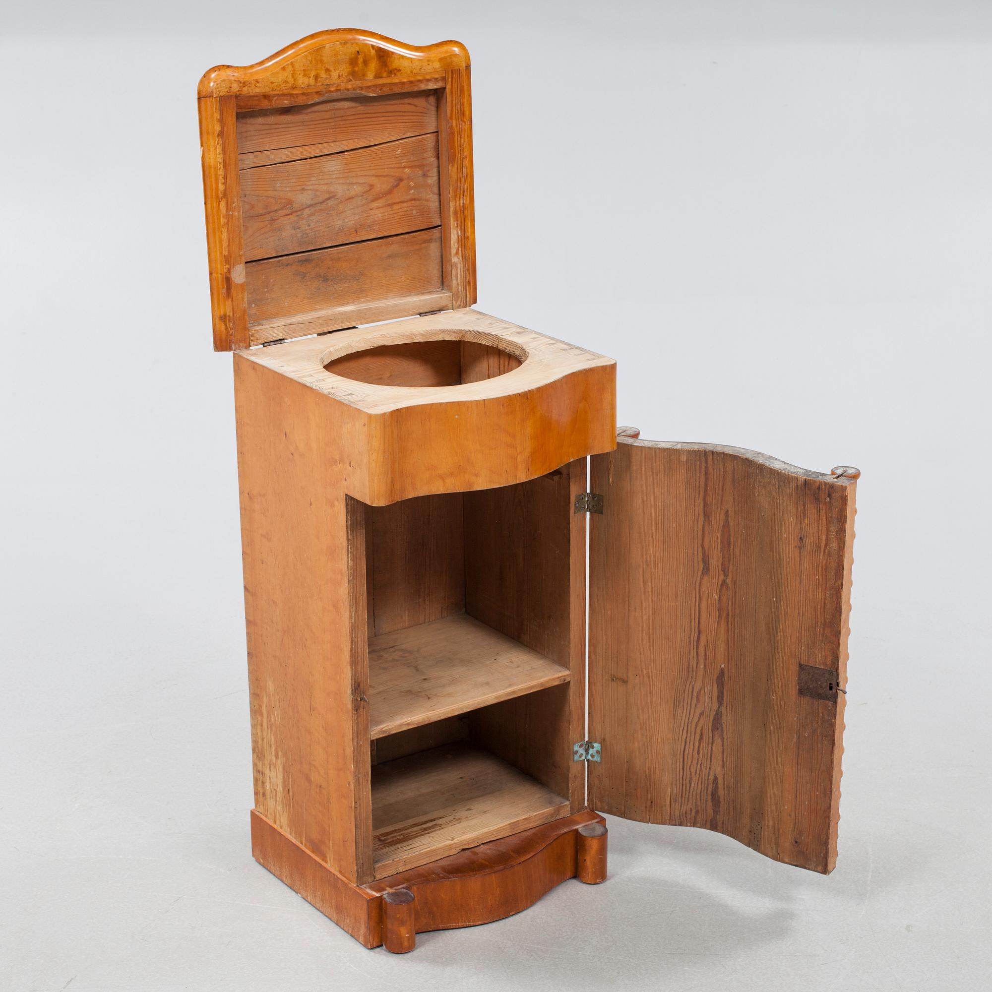 A bedside table, 19th century.