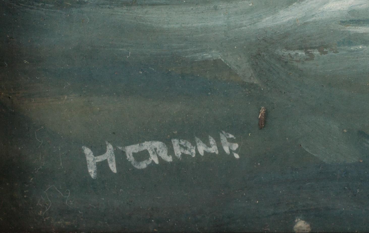 OKÄND KONSTNÄR, gouache, signerad H Crane.