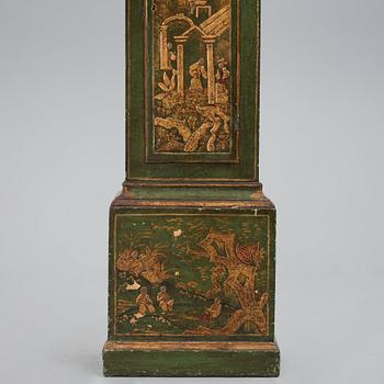 A longcase clock by B Shuckforth (1754- 1760).