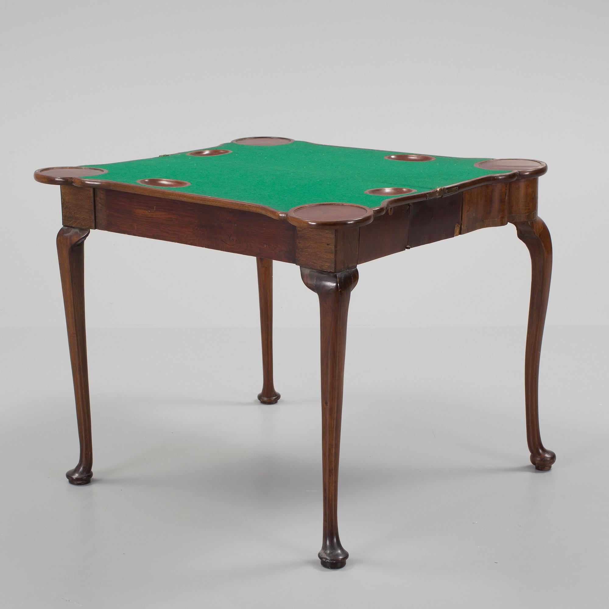A 19th Century Queen Anne revival concertina action card and gaming table.