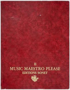MAPP, 9 grafiska blad, "Music Maestro Please II", utgivna av Editions Sonet, Stockholm, 1981. Sign o numr 65/75.