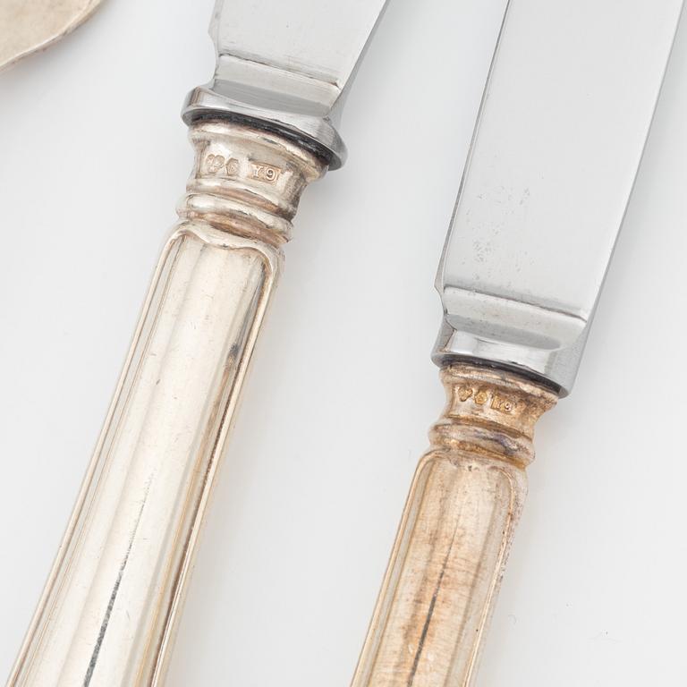 A 61 piece silver cutlery set, "Svensk rund", Eskilstuna, Sweden, 1968-93.