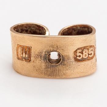 Björn Weckström, A pair of 14K gold earrings "Nugget". Lapponia.