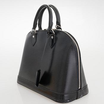 A Black Epi Leather Alma Handbag.