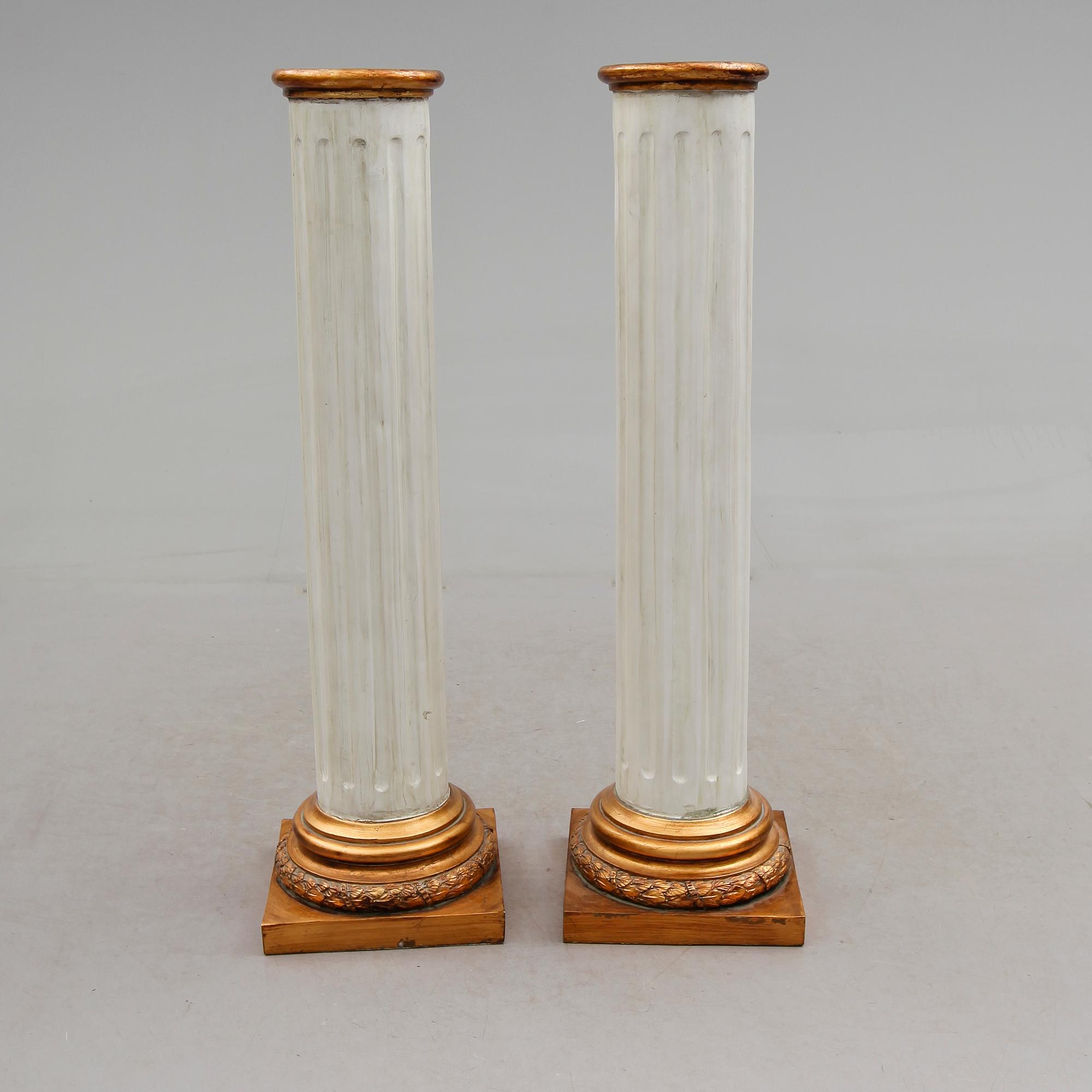 PIEDESTALER, 1 par, sent 1900-tal.