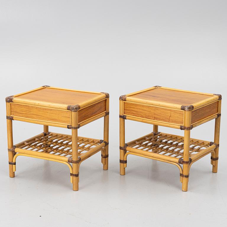 Kenneth Bergenblad, Bedside tables, a pair, “Manilla”, Dux.