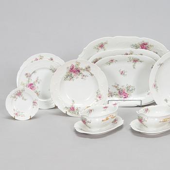 A 88-piece porcelain dinnerware set, Limoges, France. 1900s.