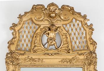 A mirror and console table, second half 20th century.