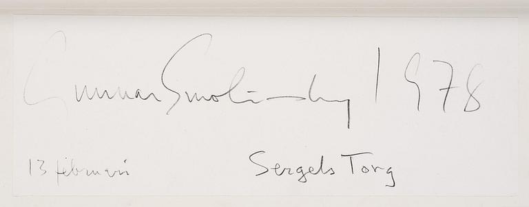 Gunnar Smoliansky, "Sergels torg, 13 February 1978".