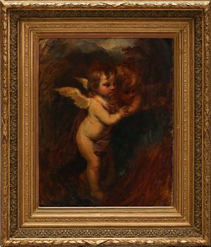 OKÄND KONSTNÄR, olja på duk, osignerad, 1800-talets slut.