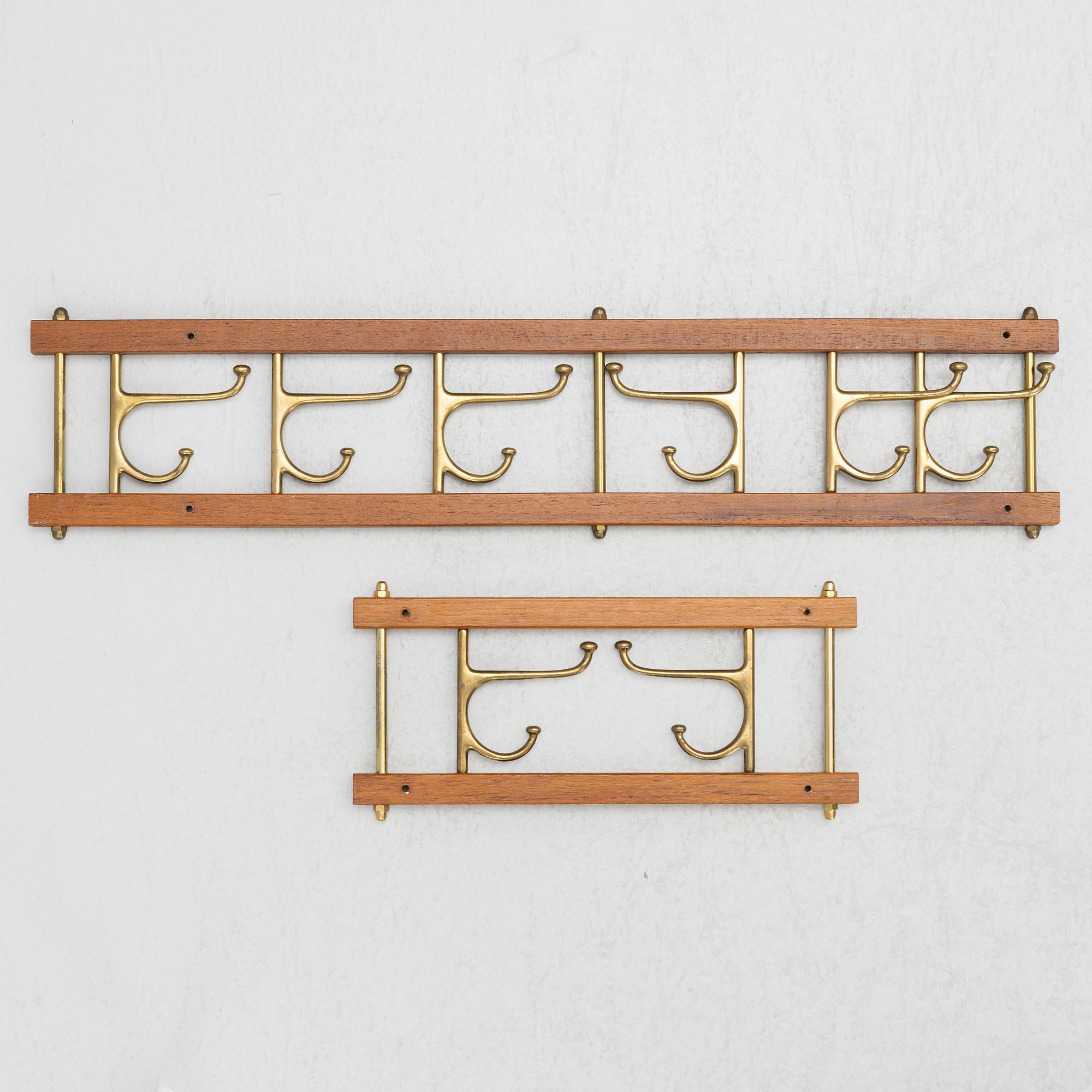 Two 'Decorative' coat hangers, Skoglunds metallgjuteri, Anderstorp, 1950s/60s.