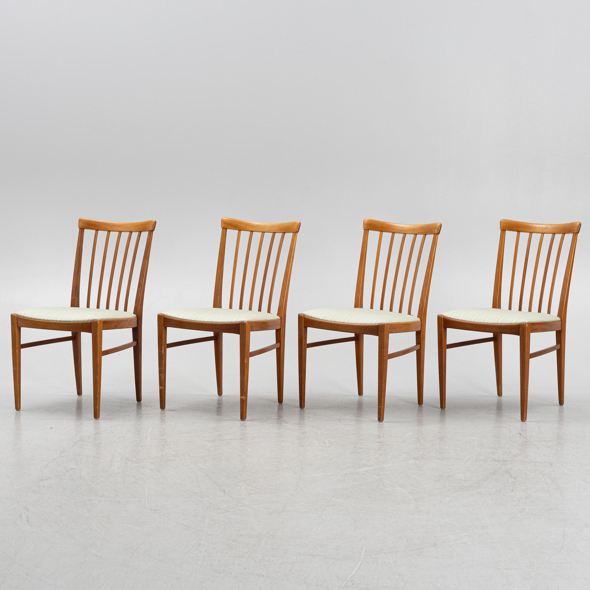 Carl Malmsten, stolar 4 st. modell Herrgården, Bodafors, 1961.