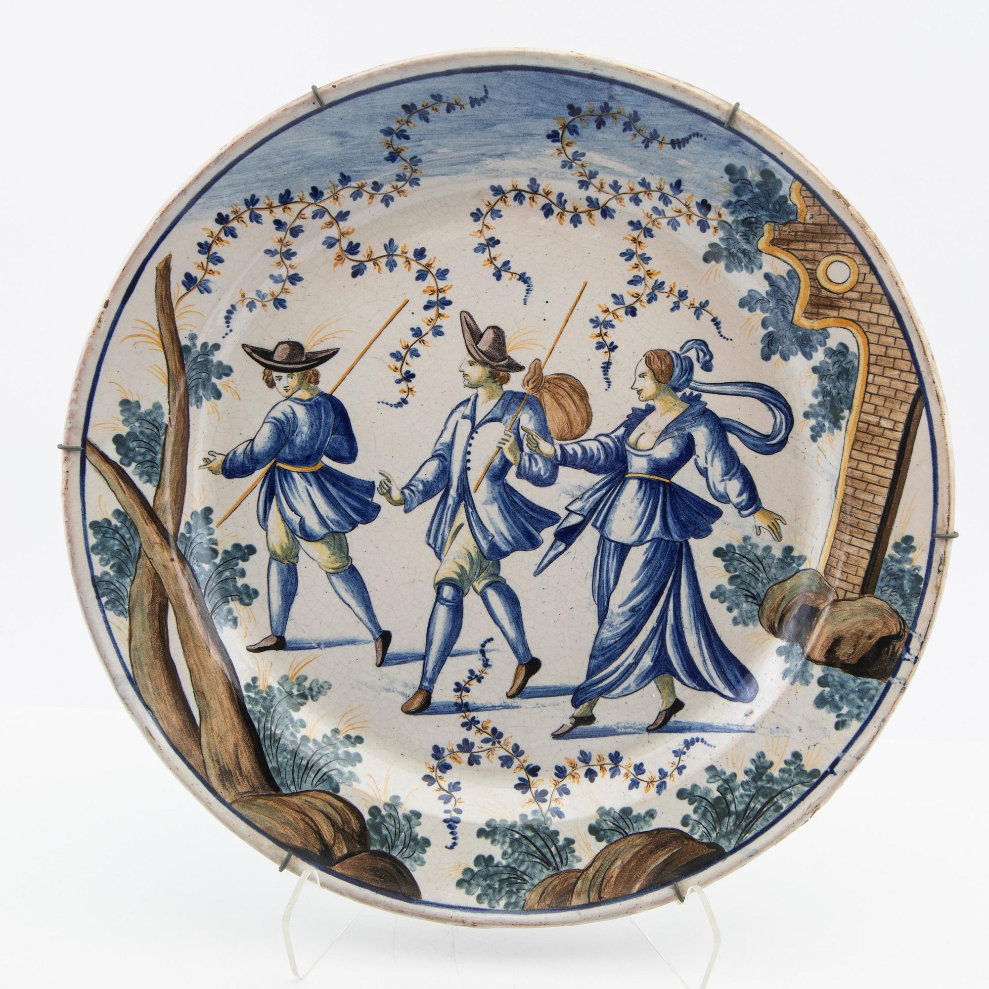 Fat, ceramic, Majolica, Savona, Italy, 18th century.