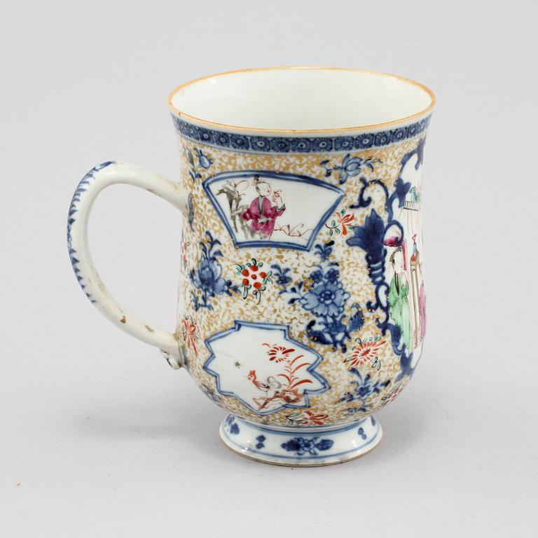 MUGG, porslin, Kina, Qianlong (1736-95).