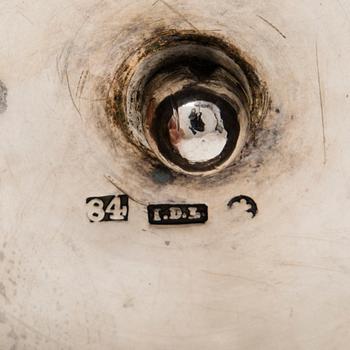 JOHANN DIEDRICH LINDKVIST, Lasi kannellisessa hopeapidikkeessä, Pietari 1841.