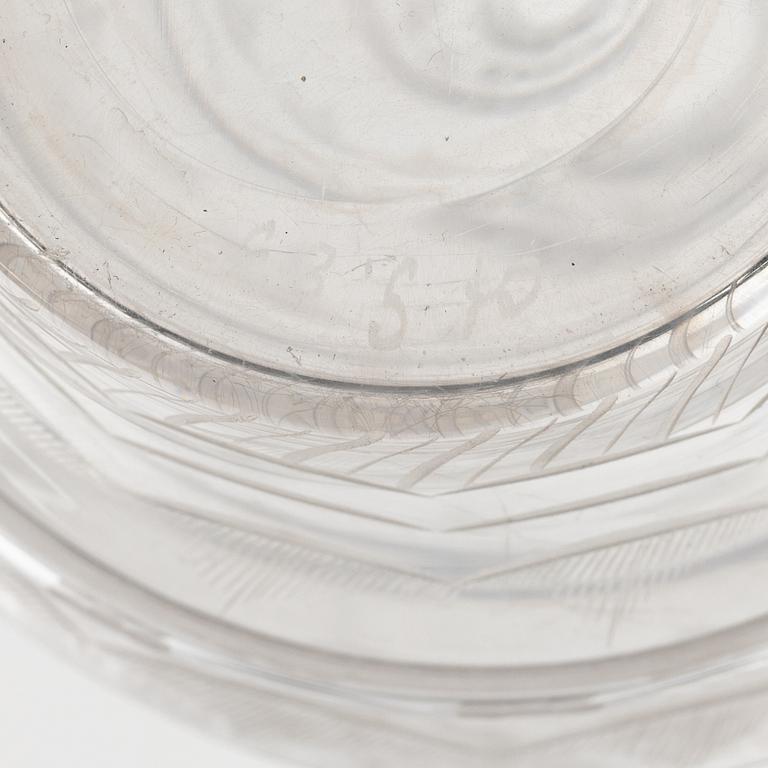 Simon Gate, glasservis, 46 delar, "Molnet", Orrefors.