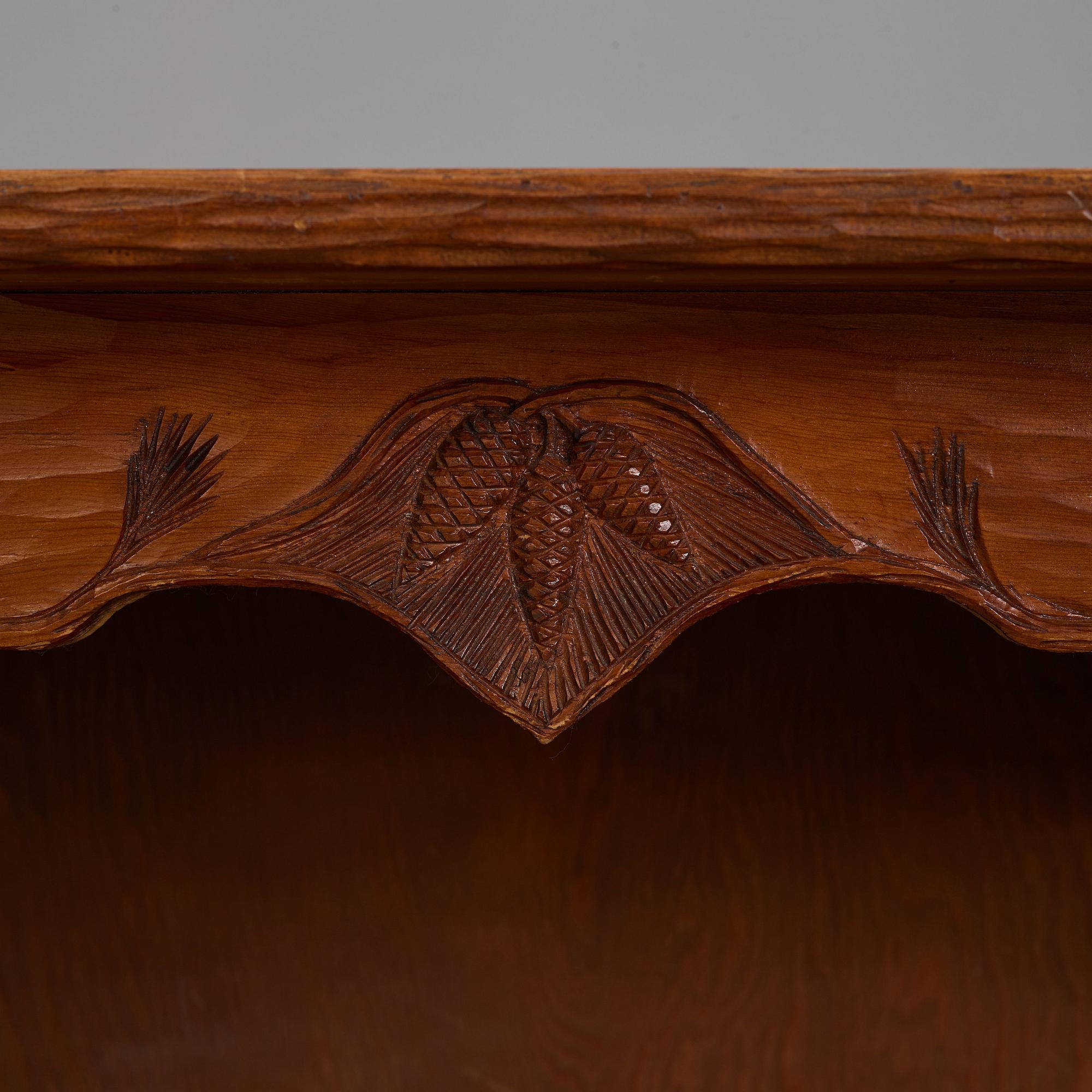 BRÖDERNA ERIKSSON (The Eriksson brothers), attributed to, a stained and carved book case, Art Nouveau, Arvika, Sweden.